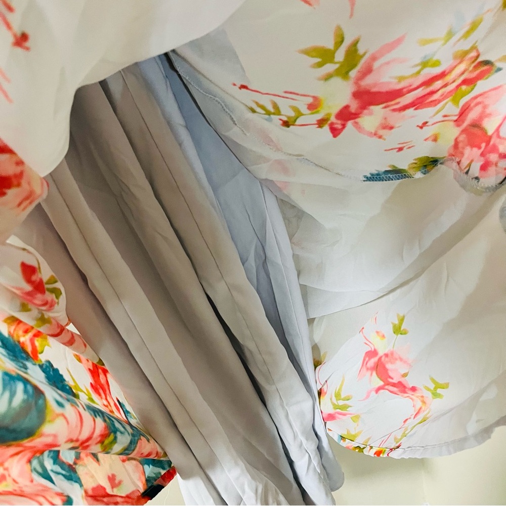 PL Gianni bini cold shoulder Floral maxi dress Size XS (Sleeves Altered) - Picture 9 of 14